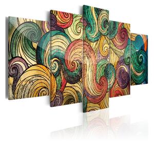 Tavla Colourful Waves 100x50 - Artgeist sp. z o. o