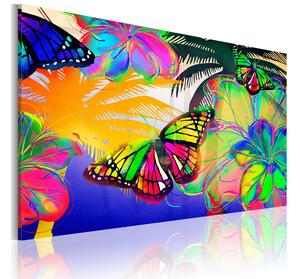 Tavla Exotic butterflies 120x80 - Artgeist sp. z o. o
