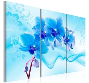 Tavla Ethereal Orchid Blue 120X80 Blå - Artgeist sp. z o. o