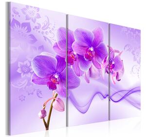 Tavla Ethereal orchid violet 90x60 - Artgeist sp. z o. o