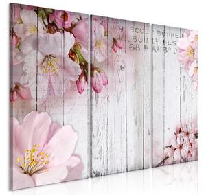 Tavla Flowers On Boards 3 Parts 90x60 - Artgeist sp. z o. o