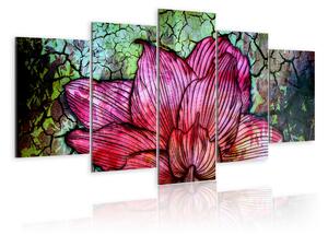 Tavla Flowery Stained Glass 200x100 - Artgeist sp. z o. o