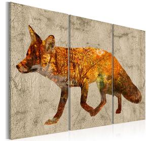 Tavla Fox In The Wood 120x80 - Artgeist sp. z o. o