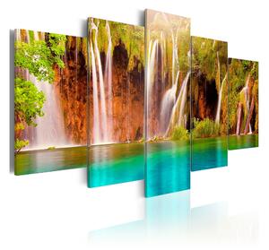 Tavla Forest Waterfall 100x50 - Artgeist sp. z o. o