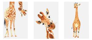 Tavla Funny Giraffes 3 Parts 60x30 - Artgeist sp. z o. o
