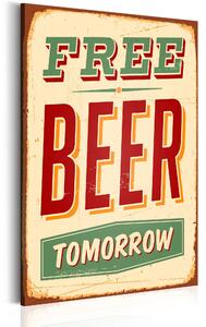 Tavla Free Beer Tomorrow 60x90 - Artgeist sp. z o. o