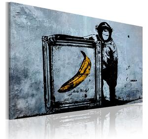 Tavla Inspired By Banksy 90X60 Vit - Artgeist sp. z o. o