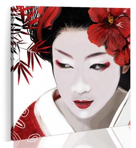 Tavla Japanese Geisha 40x40 - Artgeist sp. z o. o