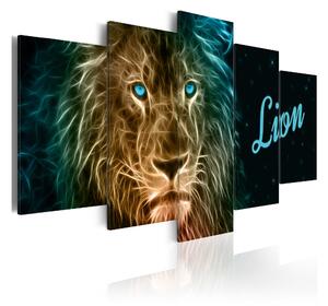 Tavla Gold Lion 100x50 - Artgeist sp. z o. o
