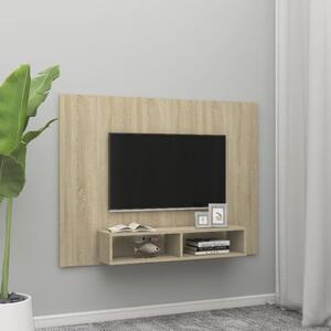 Väggmonterat tv-skåp sonoma-ek 135x23,5x90 cm konstruerat trä