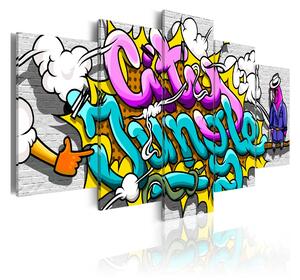 Tavla Graffiti City Jungle 200x100 - Artgeist sp. z o. o