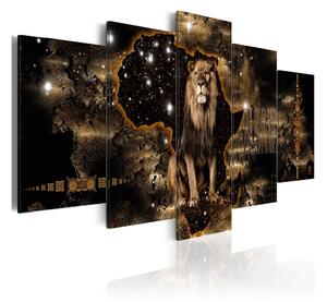 Tavla Golden Lion 100x50 - Artgeist sp. z o. o