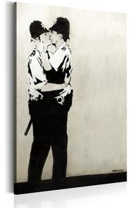 Tavla Kissing Coppers by Banksy 80x120 - Artgeist sp. z o. o