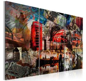 Tavla London Collage Triptych 60X40 Flerfärgad - Artgeist sp. z o. o