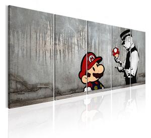 Tavla Mario Bros On Concrete 200x80 - Artgeist sp. z o. o