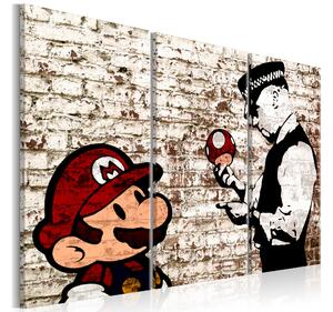 Tavla Mario Bros Torn Wall 90x60 - Artgeist sp. z o. o