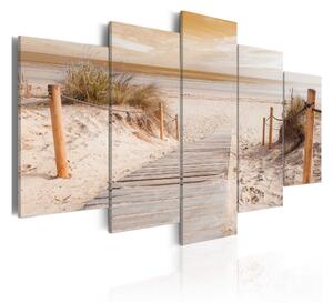 Tavla Morning On The Beach Sepia 100x50 - Artgeist sp. z o. o