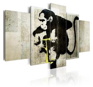 Tavla Monkey Tnt Detonator Banksy 100x50 - Artgeist sp. z o. o