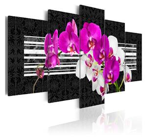 Tavla Modest Orchids 200X100 Rosa\|Vit - Artgeist sp. z o. o