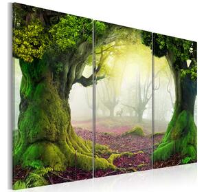 Tavla Mysterious forest triptych 90x60 - Artgeist sp. z o. o