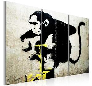 Tavla Monkey Tnt Detonator By Banksy 120x80 - Artgeist sp. z o. o