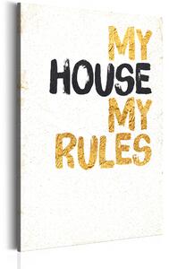 Tavla My Home My House My Rules 40x60 - Artgeist sp. z o. o