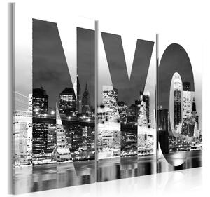 Tavla New York Svart Och Vitt 120x80 - Artgeist sp. z o. o
