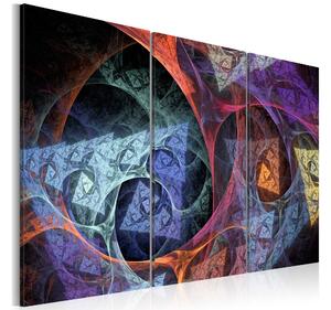 Tavla Mysterious colors abstraction 90x60 - Artgeist sp. z o. o