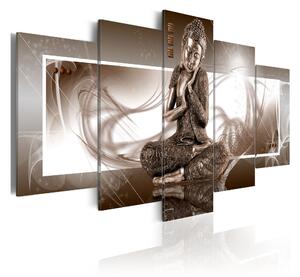 Tavla Musing Buddha 100x50 - Artgeist sp. z o. o