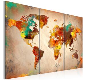Tavla Painted World Triptych 120x80 - Artgeist sp. z o. o