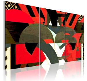 Tavla Pattern Of Abstract Forms 60X40 Röd\|Flerfärgad - Artgeist sp. z o. o