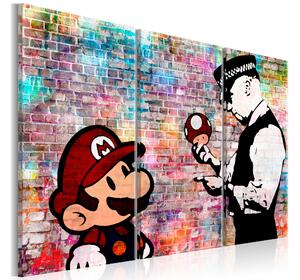 Tavla Rainbow Brick Banksy 90x60 - Artgeist sp. z o. o
