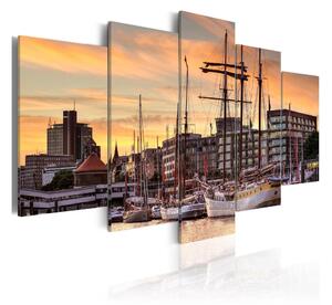 Tavla Port Of Hamburg 100x50 - Artgeist sp. z o. o