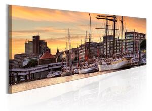 Tavla Port In Hamburg 120x40 - Artgeist sp. z o. o