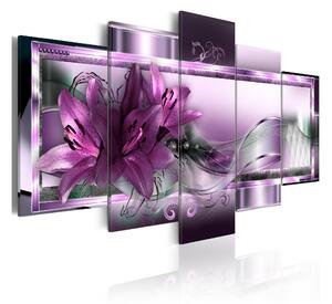 Tavla Purple Lilies 100x50 - Artgeist sp. z o. o