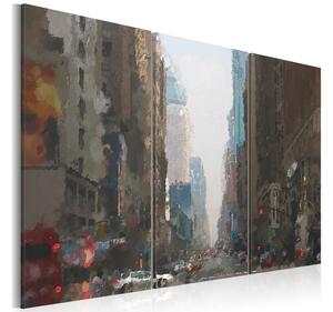 Tavla Rainy City Behind The Glass 120x80 - Artgeist sp. z o. o