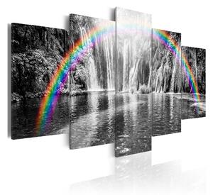 Tavla Rainbow On Grays 100x50 - Artgeist sp. z o. o