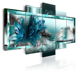 Tavla Sky Blue Lilies 100x50 - Artgeist sp. z o. o