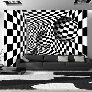 Fototapet Black & White Corridor 100x70 - Artgeist sp. z o. o