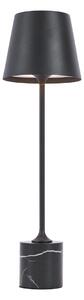 Modern bordslampa svart 37 cm inkl. LED dimbar IP54 uppladdningsbar - Topi
