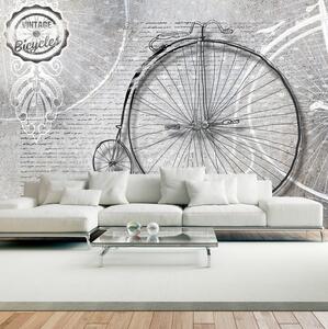 Fototapet Vintage Bicycles Black And White 100x70 - Artgeist sp. z o. o