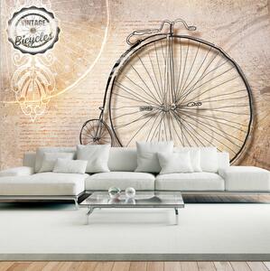 Fototapet Vintage Bicycles Sepia 100x70 - Artgeist sp. z o. o
