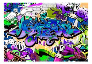 Fototapet Graffiti Violet Theme 100x70 - Artgeist sp. z o. o