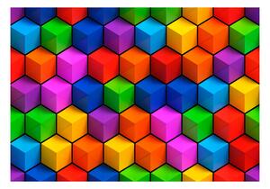 Fototapet Colorful Geometric Boxes 100x70 - Artgeist sp. z o. o