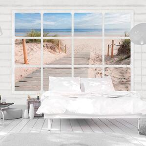 Fototapet Window & Beach 200x140 - Artgeist sp. z o. o