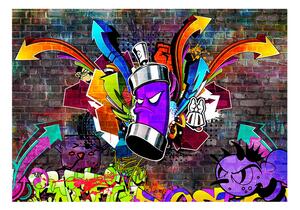 Fototapet Graffiti Colourful Attack 100x70 - Artgeist sp. z o. o