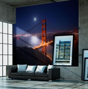 Fototapet Golden Gate-Bron På Natten 350x270 - Artgeist sp. z o. o