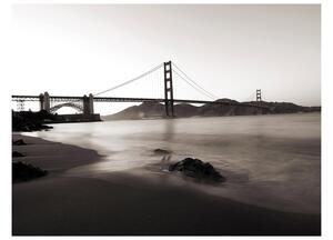 Fototapet San Francisco Golden Gate Bridge B&W 350x270 - Artgeist sp. z o. o