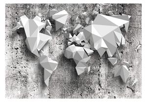 Fototapet World Map Origami 100x70 - Artgeist sp. z o. o