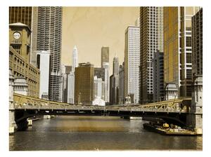 Fototapet Chicagos Brygga Tappning Effekt 200x154 - Artgeist sp. z o. o